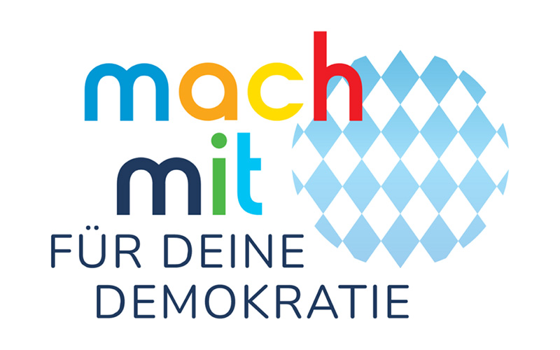Logo des Demokratiebudget. Es zeigt den Schriftzug 