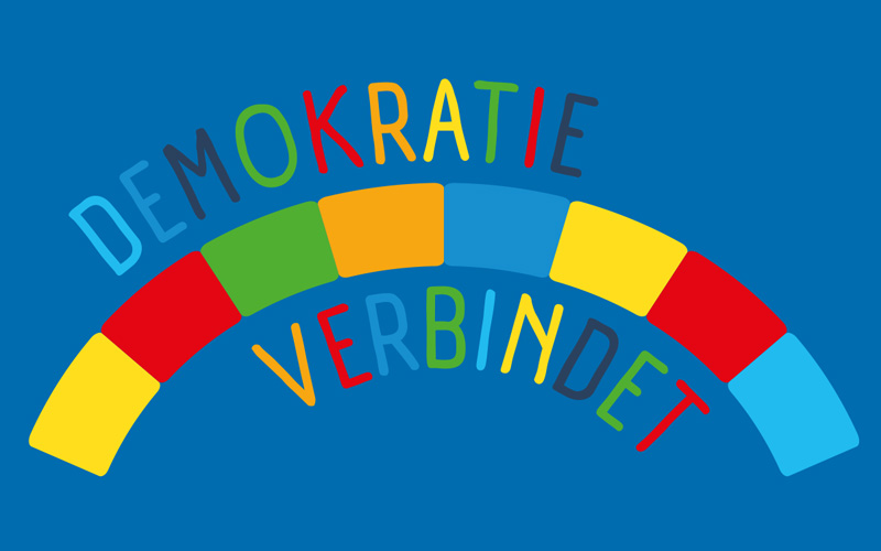 Logo des Demokratiebudget. Es zeigt den Schriftzug 